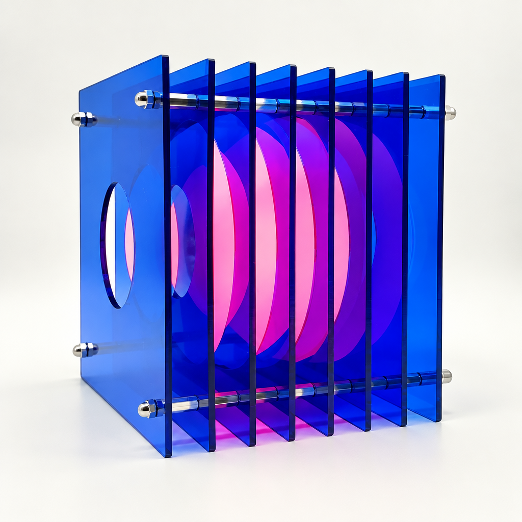 Blue Acrylic Table Lamp | Rechargeable RGB Mood Light