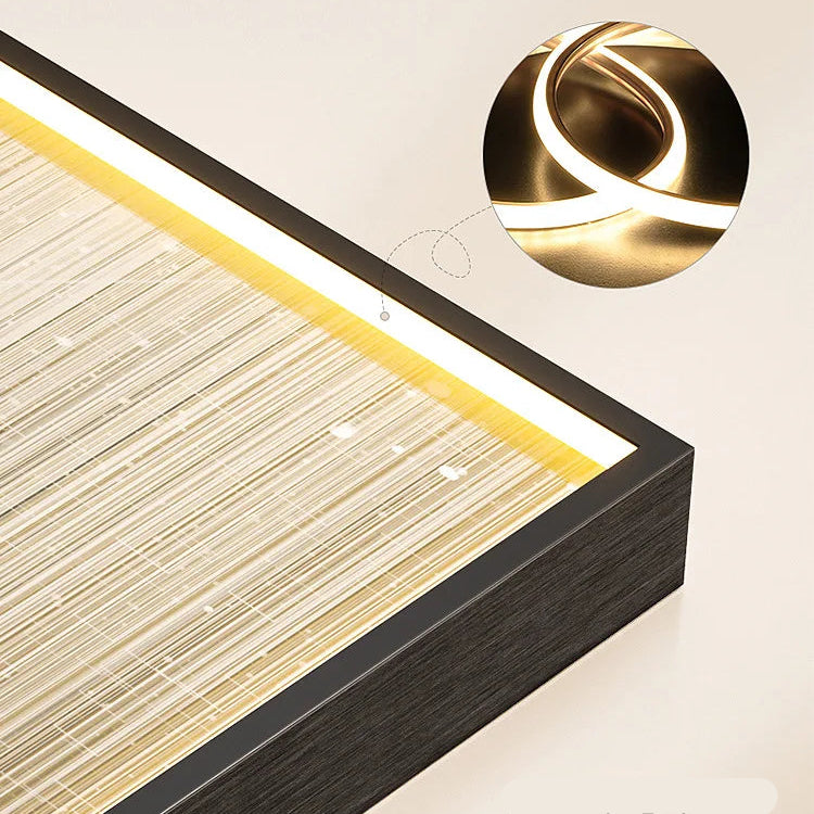 LED strip light with gold accent on a white background