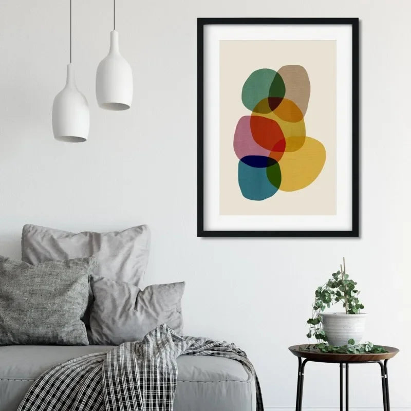 Abstract art canvas print on the wall