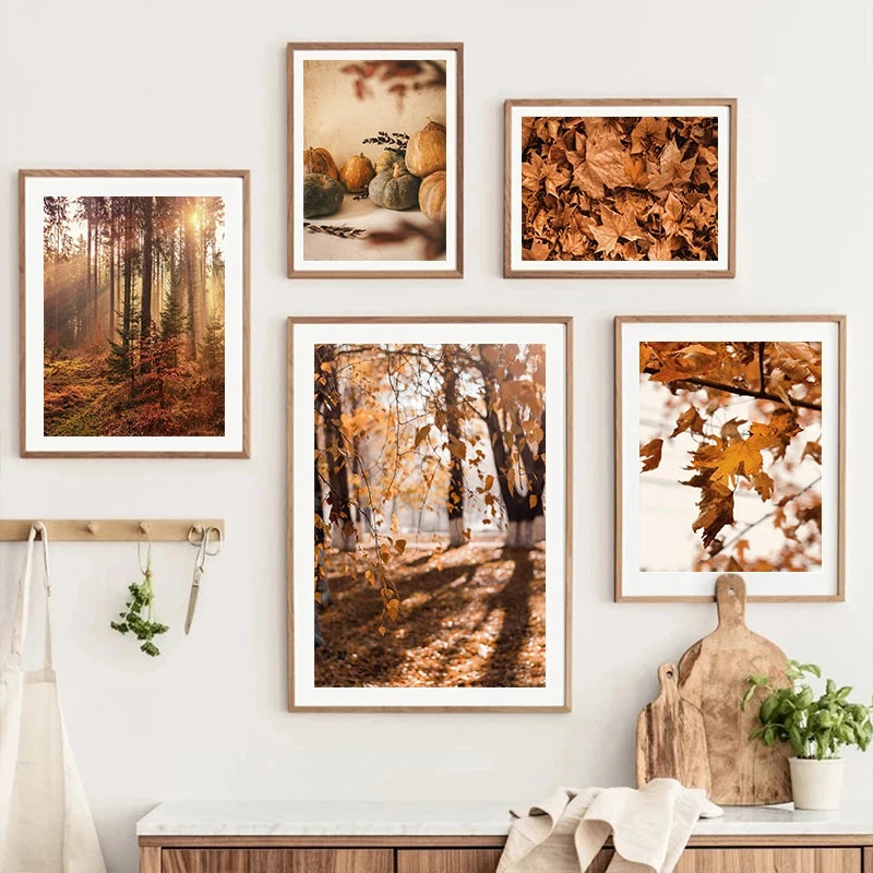 Autumn Scenery Cotton Canvas Print | Unframed Wall Art