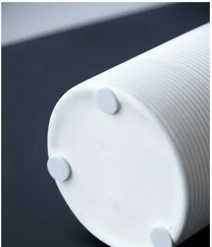 Minimalist Textured Ceramic Bottle Vase | Modern Porcelain Home Décor