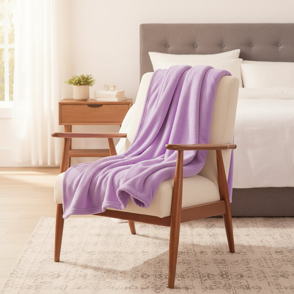 Solid Colour Thick Fleece Blanket | Aesthetic Pad