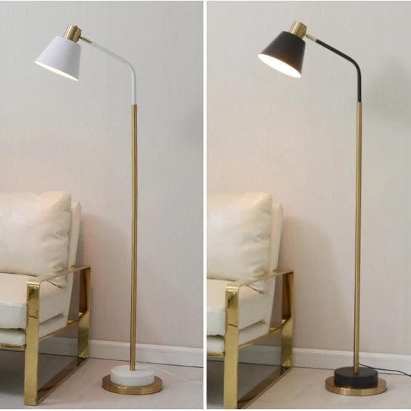 White and Black Floor Lamp Options — Two Nordic floor lamp colour options shown side by side in white and black.