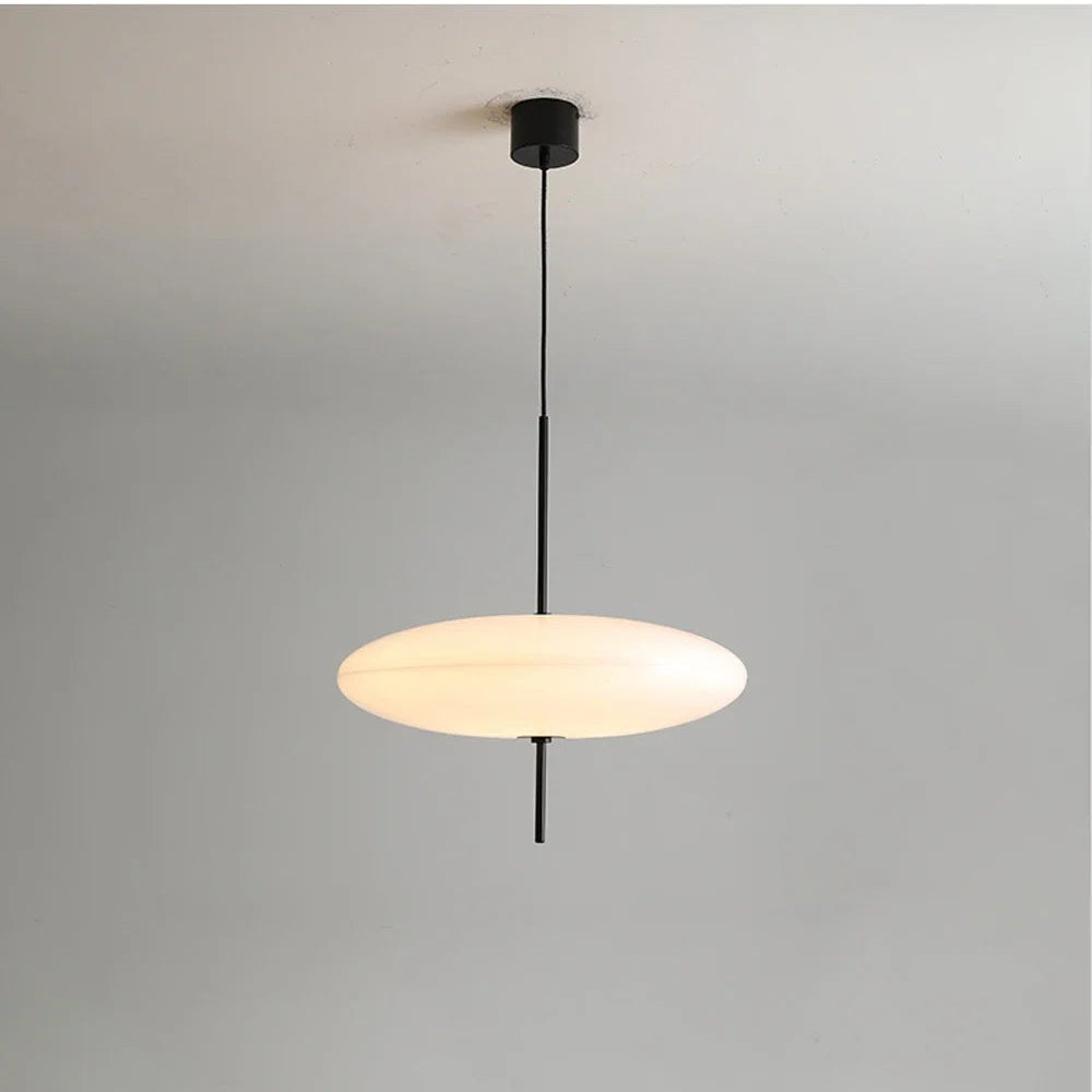 White pendant light fixture in 50cm size shown for style reference