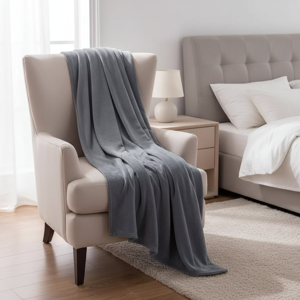 Solid Colour Thick Fleece Blanket | Aesthetic Pad