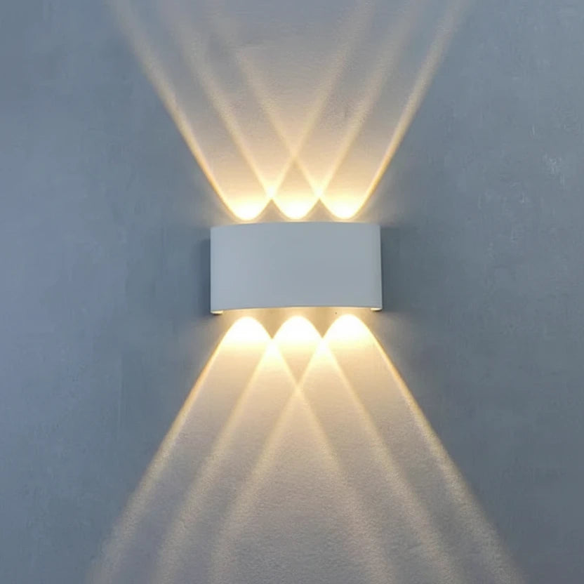 6W white LED wall light with size dimensions 170 x 80 x 40 mm