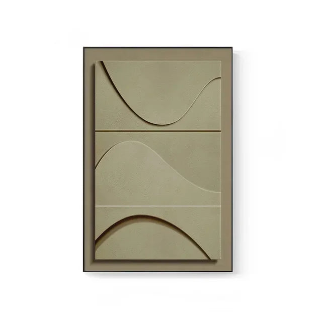 Decorative wall panel with geometric patterns on a white background