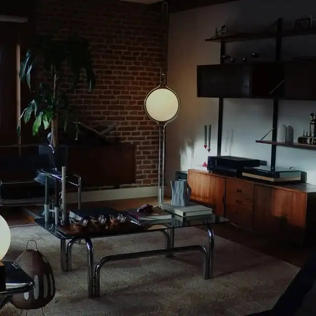 Floor-to-Ceiling Globe Lamp