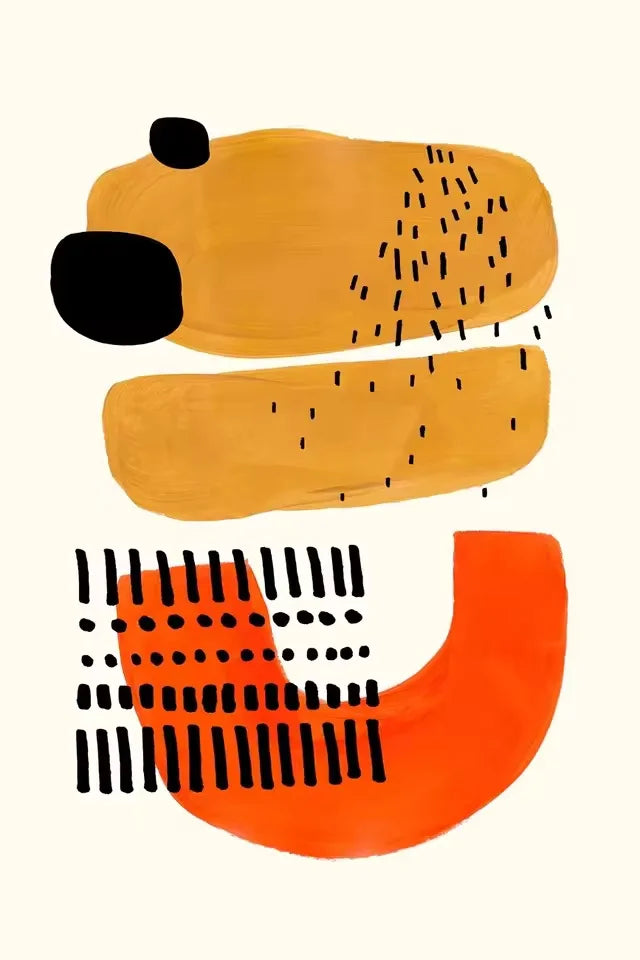 Modern Abstract Cotton Canvas Print – Minimalist Wall Art