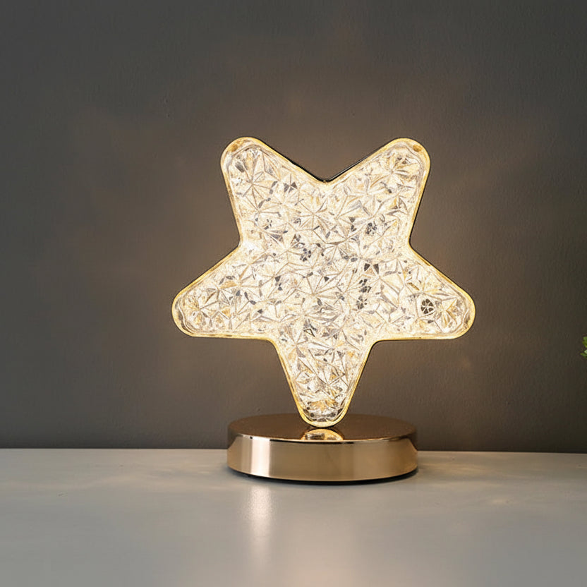 Crystal Touch Control Table Lamp – USB Rechargeable LED Ambient Light