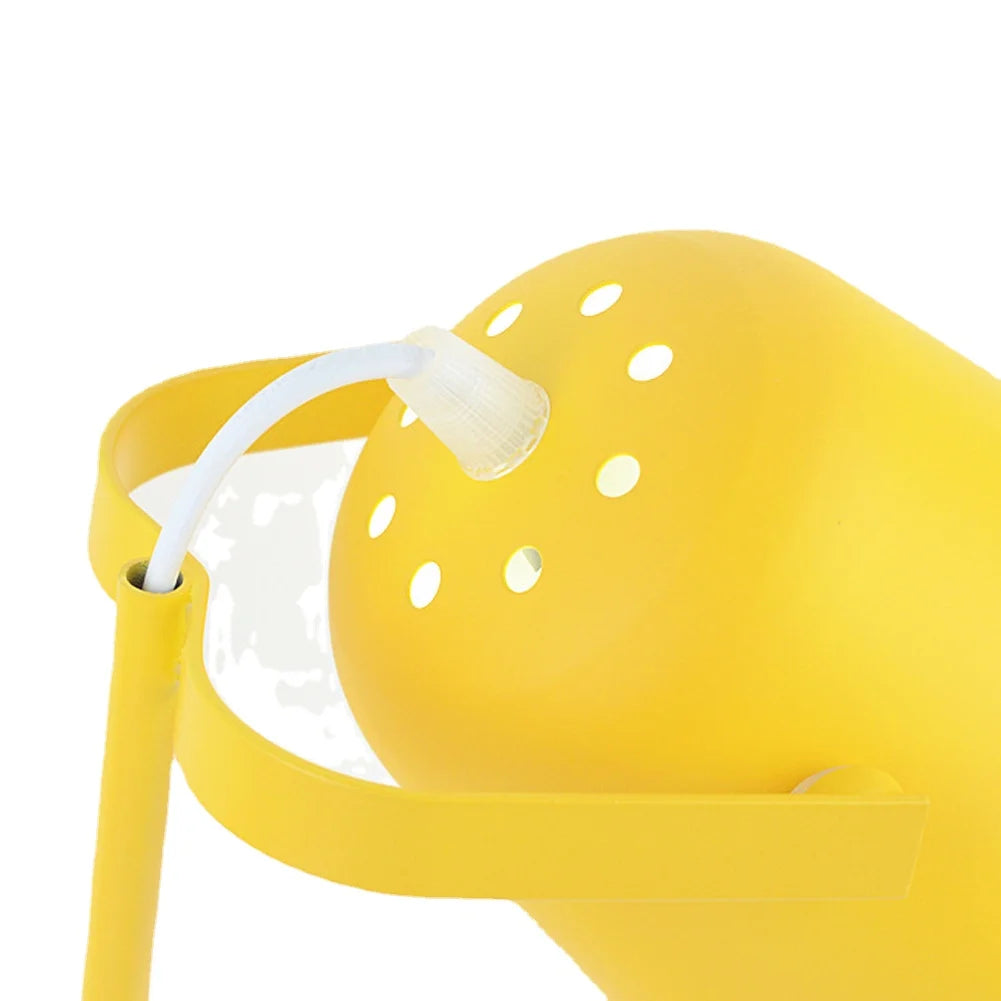 Yellow lamp shade with 
on a white background