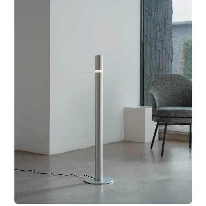 Detail of the sand-finished silver aluminium light body and PMMA acrylic lampshade.