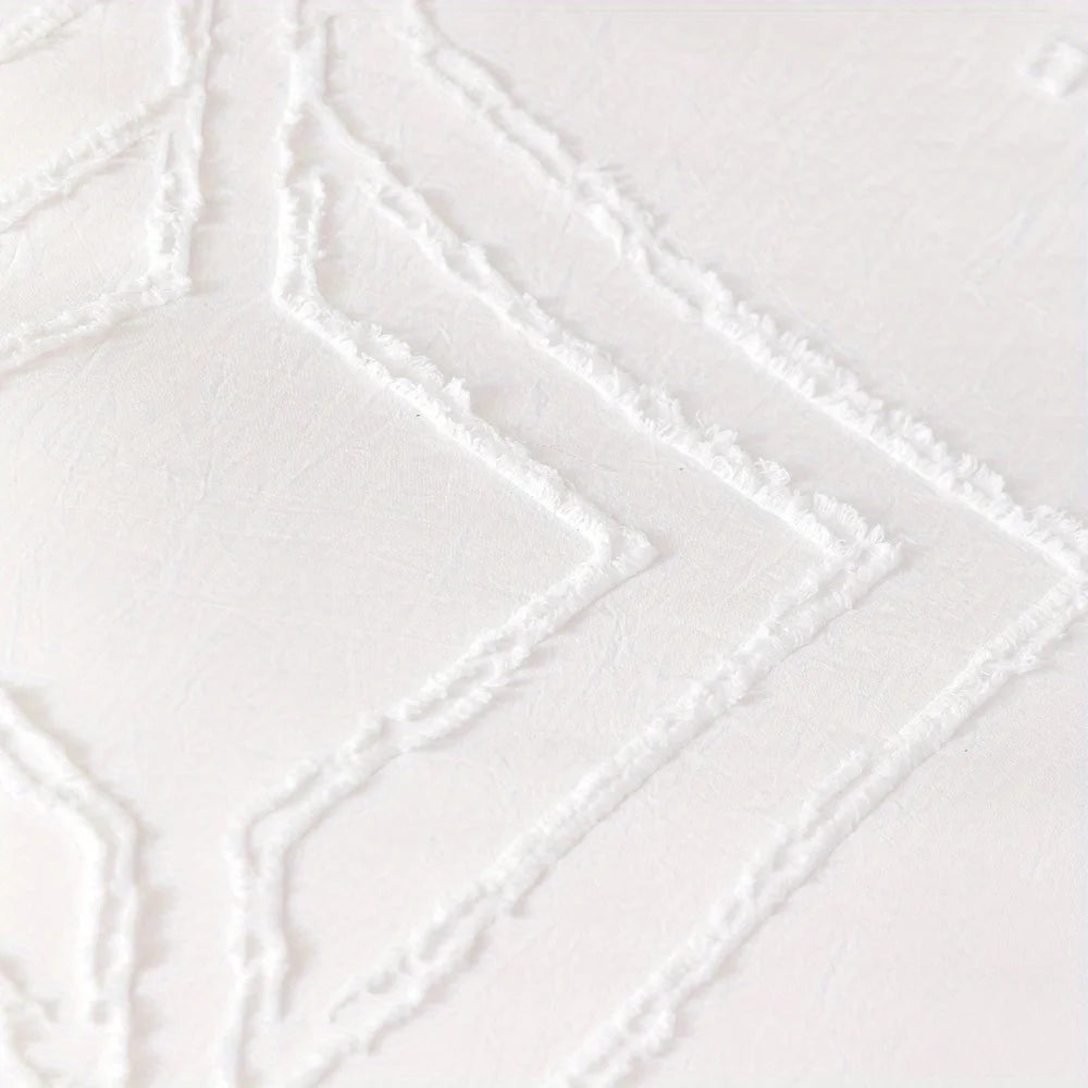 Detail view of soft Polyester fabric with raised stitching
