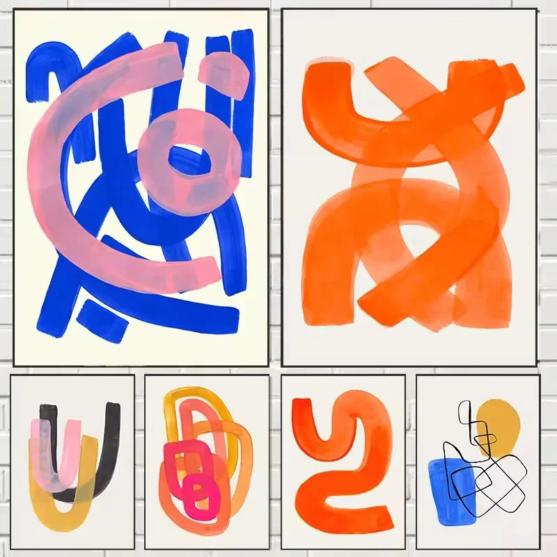 Modern Abstract Cotton Canvas Print – Minimalist Wall Art