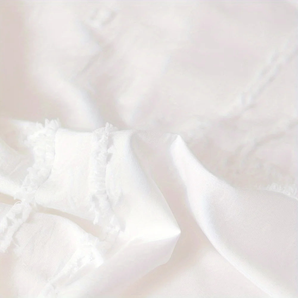 Detail view of soft Polyester fabric with raised stitching