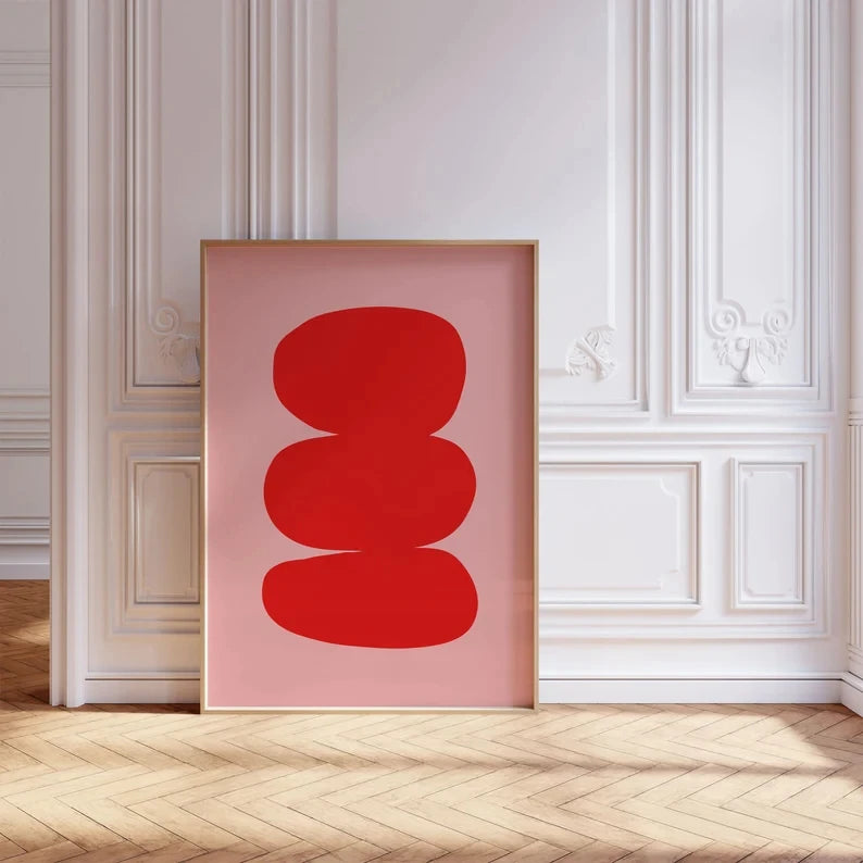 Crimson Stack, canvas art print