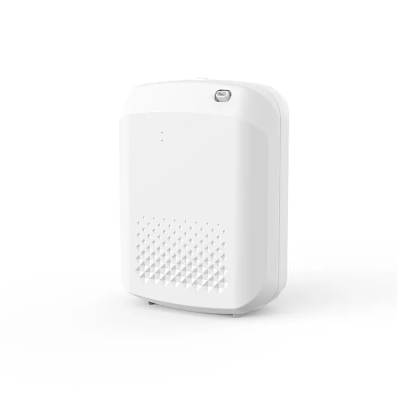 White rectangular aromatherapy device with a grid pattern on a white background