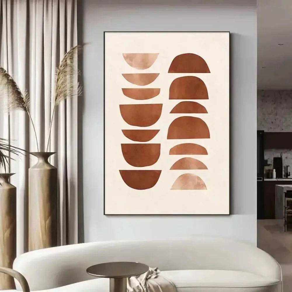 Lienzos de algodón abstractos minimalistas | Arte de pared geométrico sin marco