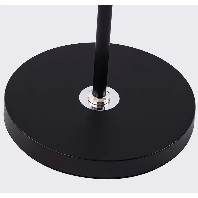 Close-up of the rounded weighted black PVC base