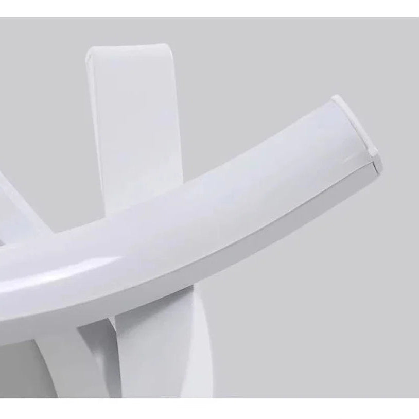 Contemporary spiral LED wall light installed in a modern living room interior