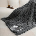 Plush Faux Fur Throw Blanket | Soft Polyester Cosy Blanket for Sofa & Bed