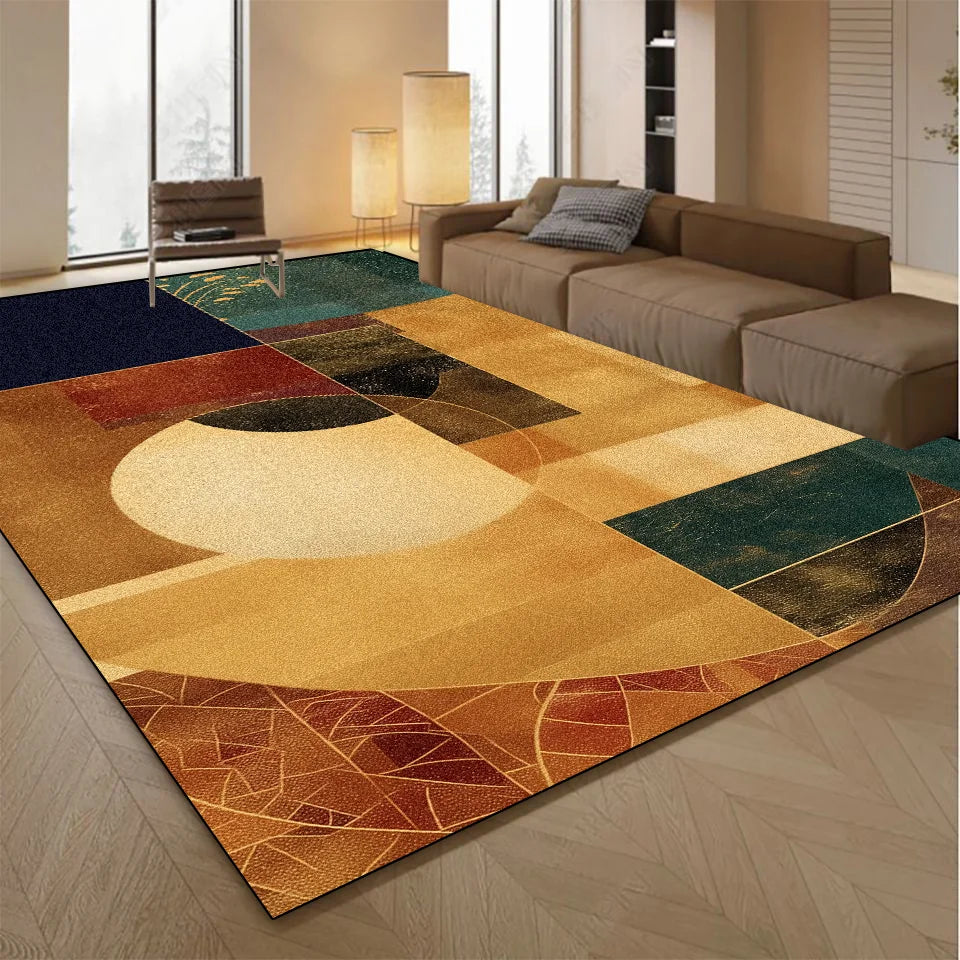 Abstract Printed Flannel Rug | Non-Slip Washable Floor Mat