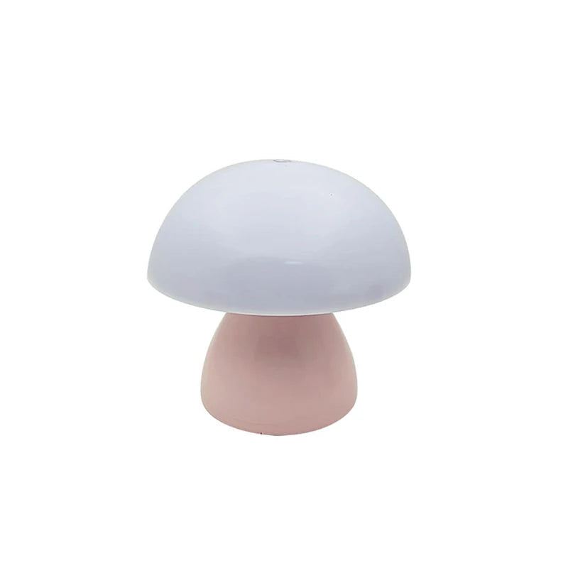 Mushroom-shaped lamp with dimensions on a white background