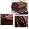 Brown blanket shown in different views.