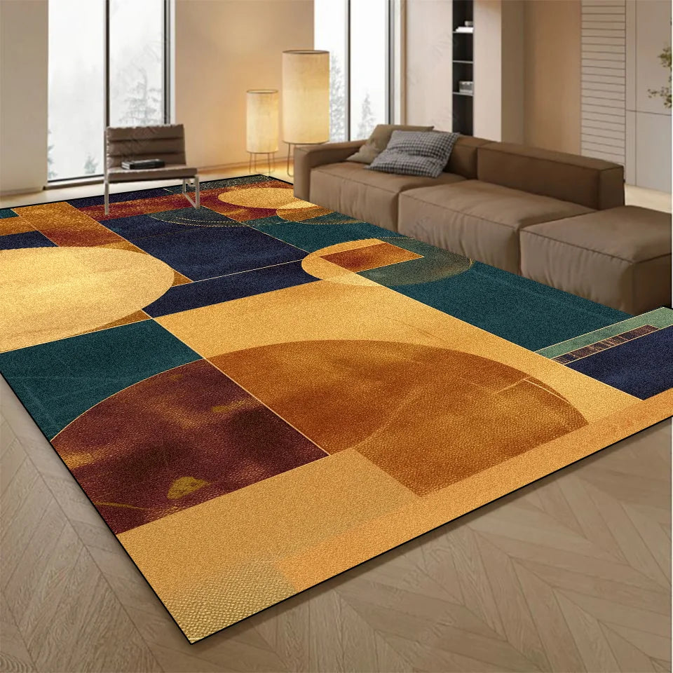 Abstract Printed Flannel Rug | Non-Slip Washable Floor Mat