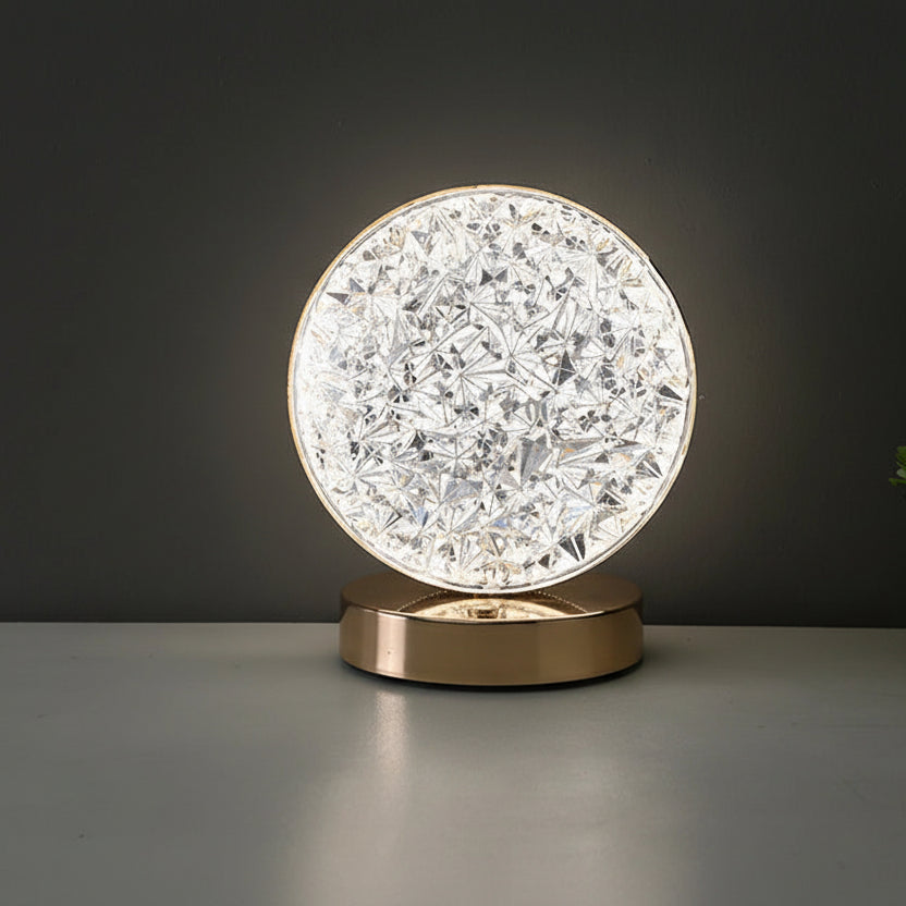 Crystal Touch Control Table Lamp – USB Rechargeable LED Ambient Light