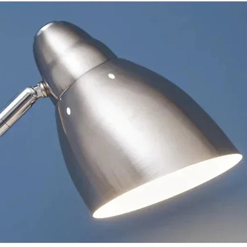 Adjustable aluminium desk lamp brushed nickel finish.