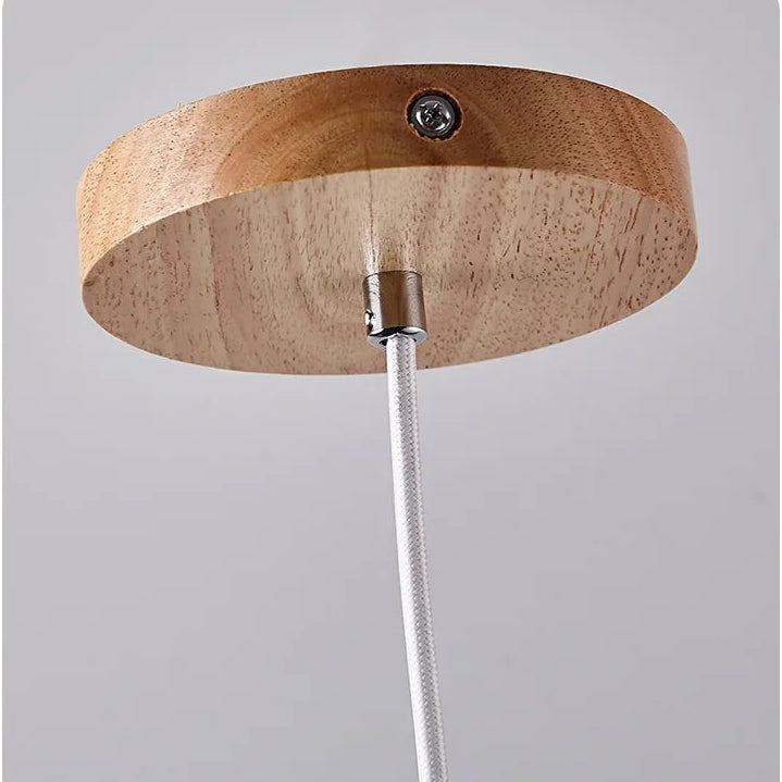 Wooden ceiling rose on a white background.