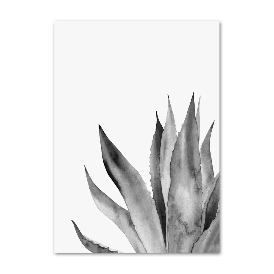 Black and white illustration of a plant on a white background