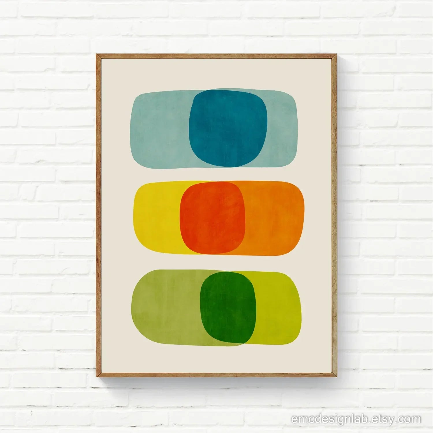 colourful abstract art print