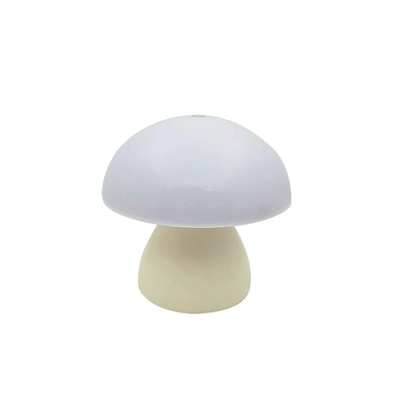 Mushroom-shaped lamp with dimensions labeled on a white background