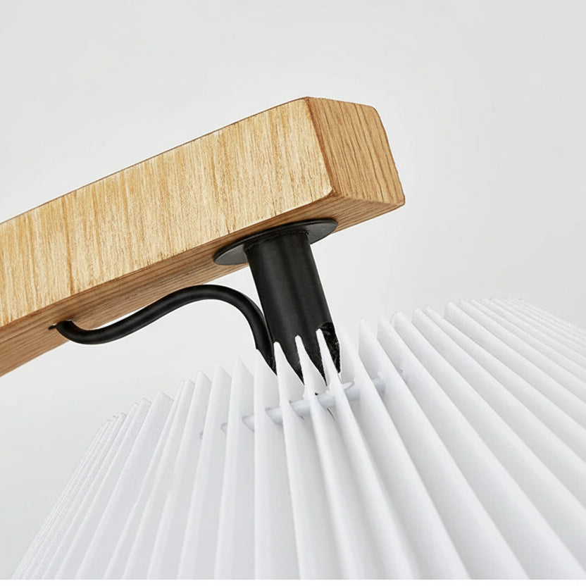 Pleated silk fabric lampshade texture detail