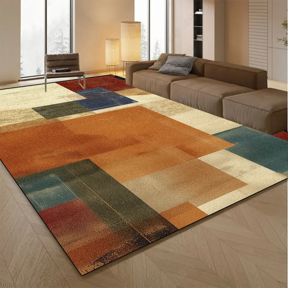 Abstract Printed Flannel Rug | Non-Slip Washable Floor Mat